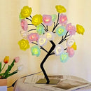 Axyaa Rose Flower Table Lamp: 24 LED Bedroom Night Light & Home Decor