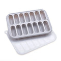 Axyaa 14-Grid Silicone Sausage Maker Mould with Lid - Cake Baking Tools