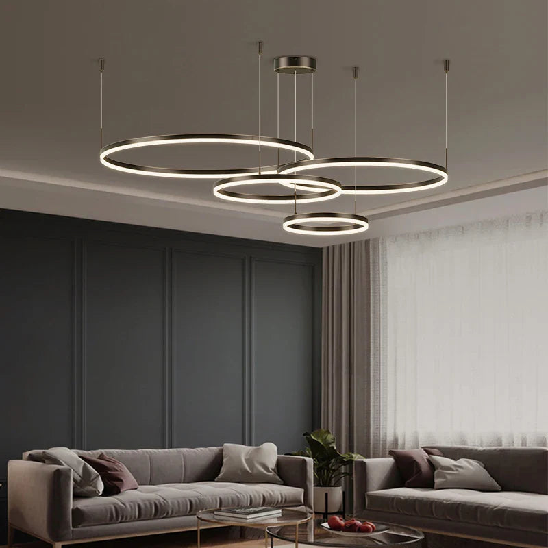 Axyaa Nordic Rings Pendant Light Fixture for Dining and Living Room Decor