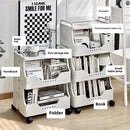 Axyaa Multi-layer Floor-standing Bookcase with Wheels