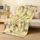 Boho Floral Cotton Bedspread Blanket by Axyaa: Soft Aesthetic Bed Throw Cover for Home