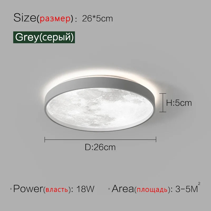 Axyaa Round LED Ceiling Lamp: Modern Nordic Style for Bedroom, Aisle, Corridor, Balcony