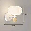 Axyaa Cream Style Pumpkin Bedside Wall Lamp for Children's Room and Living Room