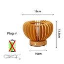 Axyaa Nordic Wooden USB Table Lamp Foldable Art Light Home Decor Bedside