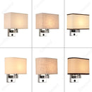 Axyaa LED Fabric Wall Lampshade with Switch for Bedroom or Living Room