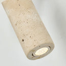 Axyaa LED Adjustable Angle Wall Light Fixture - Yellow Travertine, Pull Chain Switch