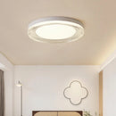 Axyaa White Ring LED Ceiling Chandelier Modern Decorative Lamp for Bedroom Dining Room