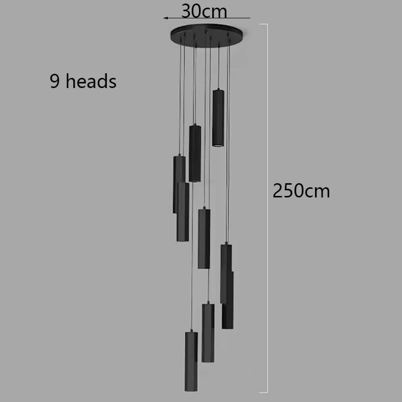 Axyaa Nordic Stair Chandelier Living Dining Room Pendant Ceiling Light