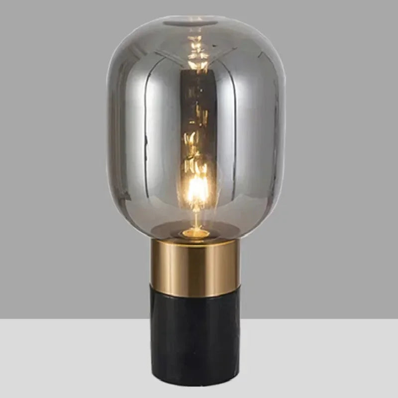 Axyaa Nordic Marble LED Desk Lamp for Living Room Study Creative Table Decor