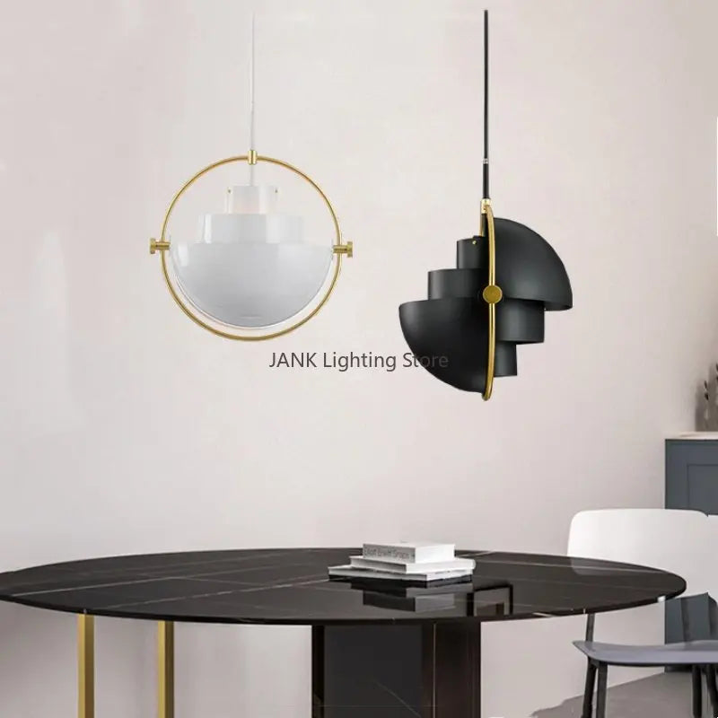 Modern Iron Pendant Lamp by Axyaa: Deformable Design for LOFT Kitchen & Bedroom Lighting