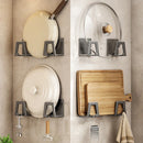 Axyaa Stainless Steel Sink Sponge & Pot Lid Rack - Wall Mounted Organizer
