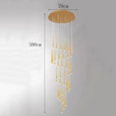 Axyaa Modern Ring Stairs Pendant Light Chandeliers for Living Room and Dining Room