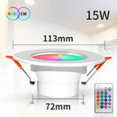 Axyaa Bluetooth RGB LED Downlight: 10W 15W Smart Life Dimmable Bulb & Remote Control