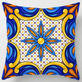 Colorful Geometric Flower Pillow Case by Axyaa: Simple Polyester Sofa Decorative Cover