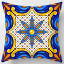 Colorful Geometric Flower Pillow Case by Axyaa: Simple Polyester Sofa Decorative Cover