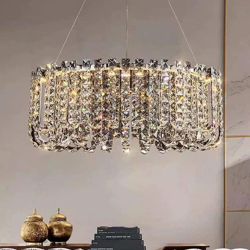 Luxury Crystal Chandelier for Living Room Bedroom Dining Room by Axyaa