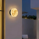 Axyaa Marble Round Led Wall Lamp: Minimalist Nordic Design for Modern Living Room