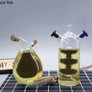 Axya Double Layer Glass Seasoning Bottles - 2-in-1 Oil & Vinegar Pot