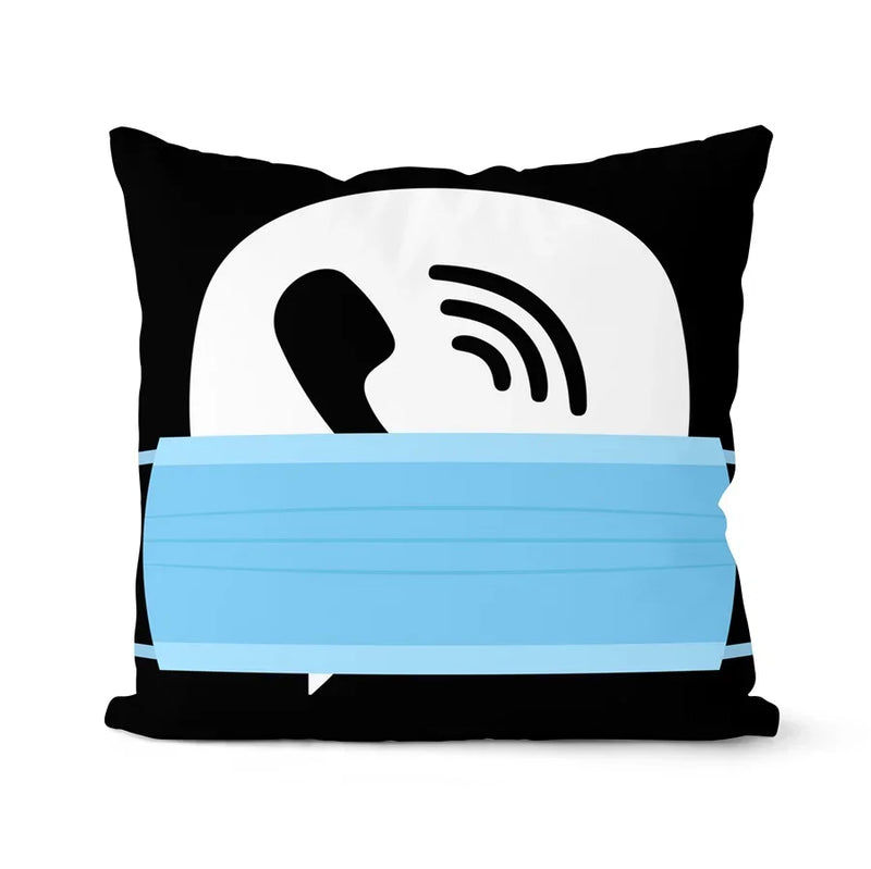 Axyaa Soft Mask Cushion Cover Set - Home Decor Pillowcase Collection