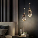 Axyaa Gold Black Crystal Pendant Lamp with Remote Control