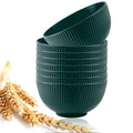 Axyaa Round Wheat Straw Bowls Set of 8 - Eco-Friendly Unbreakable Salad Bowls
