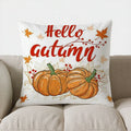 Axyaa Autumn Pumpkin & Leaf Throw Pillow - Sofa Bedroom Car Cushion Cover