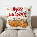 Axyaa Autumn Pumpkin & Leaf Throw Pillow - Sofa Bedroom Car Cushion Cover