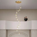 Axyaa Crystal Chandelier: Modern Deluxe Bubble Lamp for Living Room, Dining Room, Bedroom, Stairwell