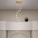 Axyaa Crystal Bubble Chandelier for Living Dining Bedroom Stairwell