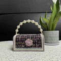 Axyaa Tissue Box: European & American Style, Handmade with Pearls, Ins Style Fabric
