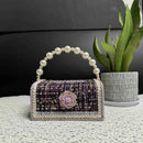 Axyaa Tissue Box: European & American Style, Handmade with Pearls, Ins Style Fabric