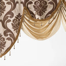 Axyaa Luxury Jacquard Floral Tassel Window Valance for Elegant Home Decor