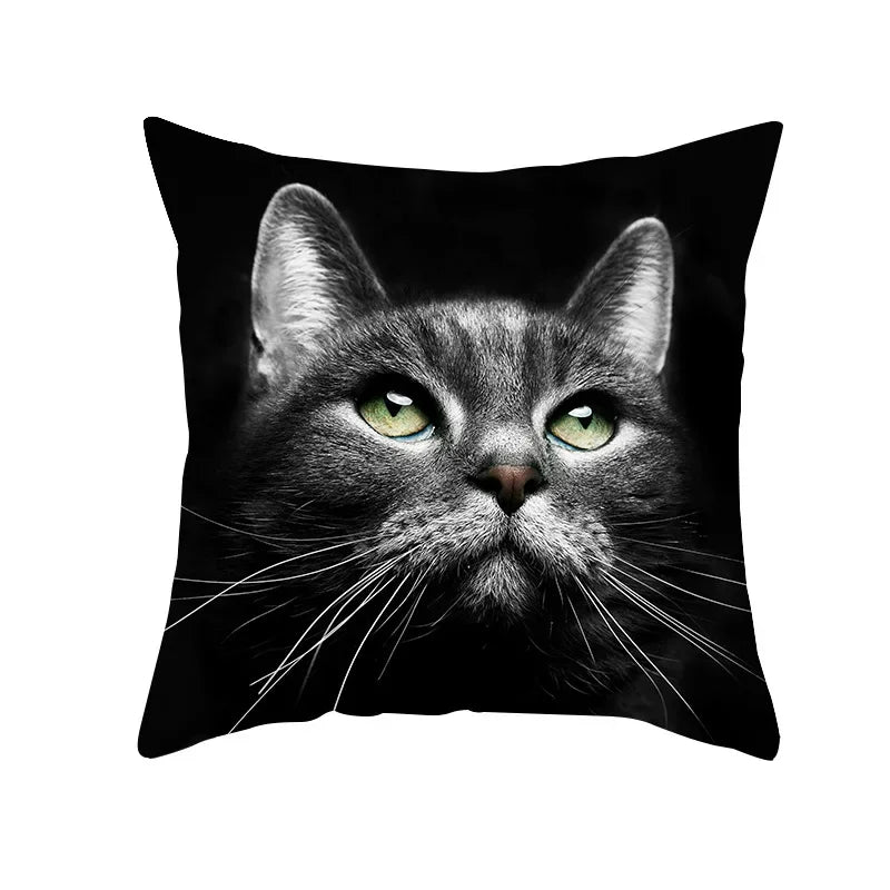 Axyaa Black Cat Pillowcases: Cute Kitty Lover Cushion Cover & Home Decor