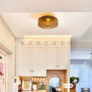 Axyaa Amber Glass Ceiling Chandelier with LED Light for Modern Interiors