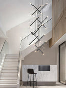 Axyaa LED Staircase Pendant Chandelier - Modern Nordic Design