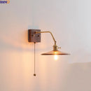 Axyaa Walnut Copper LED Wall Lights - Modern Bedroom Living Room Decor