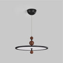Axyaa Wood Grain LED Pendant Light - Retro Nordic Design