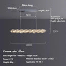 Axyaa Nordic Crystal LED Ceiling Chandelier - Luxury Gold Chrome Lighting for Home Décor