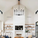 Axyaa Industrial Iron Chandelier Candle Light for Home Decor & Lighting