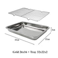 Axyaa Stainless Steel Bakeware Set Kitchen Utensils Storage Tray Cooling Rack