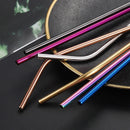 Axyaa Stainless Steel Straw Set: 20 Reusable Drinking Straws for Bar Party