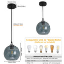 Modern Blue Glass Pendant Light Axyaa Nordic LED Chandelier for Home Decor