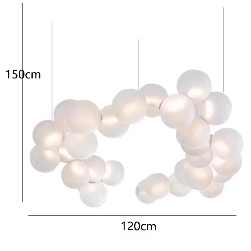 Nordic Acrylic Ball Pendant Lamps for Living Room by Axyaa