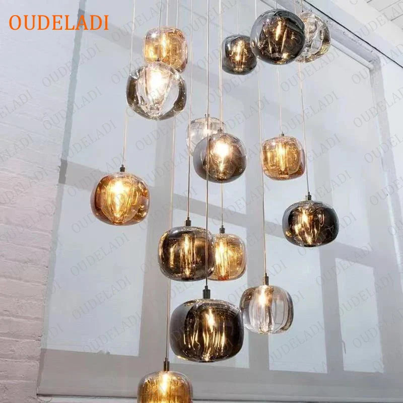 Axya Crystal Pendant Lights: Elegant Home Decor and Kitchen Island Illumination