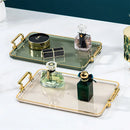Axyaa Nordic Green Acrylic Tray for Tea Set & Jewelry Storage