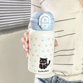 Axyaa Kawaii Cat Bow-tie 500ml Thermos Water Bottle - Stainless Steel Tumbler