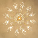 Axyaa Black Crystal Chandelier for Living Room, Bedroom, Kitchen - Modern Ceiling Pendant