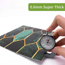 Luxury Green Gilded Marble PVC Tile for Modern Home Decor by Axyaa