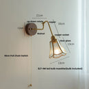 Axyaa Tiffany Style Shell Glass LED Wall Light with Copper Arm