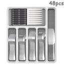 Axyaa 48-Piece Stainless Steel Tableware Set with Storage Box